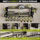 Power Tool Organizer Wall Mount,Cordless Drill Hanger Storage Rack 8 Drill Holder,3 Layers Heavy Duty Power Tool Storage Rack (Black) by GreenHaven Gardens