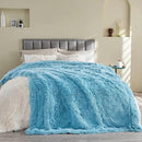 GONAAP Fuzzy Faux Fur Throw Blanket Sky Blue Super Soft Cozy Plush Fuzzy Shaggy Blanket for Couch Sofa Bed (Sky Blue, Throw(50"x60")) by CozyNest Decor