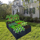 2 Pack 6x3x1ft Fabric Raised Garden Beds,128 Gallon 8 Grids Rectangle Plant Grow Bags,Durable Outdoor Gardening Planting Container Planter Pot for Growing Herbs Flowers Vegetables Potatoes Chillies