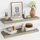 36 Inch Floating Shelves, 12 Inch Deep Floating Shelves for Wall, Floating Shelf with Invisible Brackets, Deep Shelves for Bathroom, Bedroom, Living Room, 2 Pack, Vintage Gray Oak by CozyNest Decor