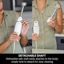 OVENTE Immersion Hand Blender, 300W Electric Handheld Portable Stick Mixer with 2 Mixing Speed and Stainless Steel Blades for Effortless Blending Smoothies, Shakes, Puree or Baby Food, White HS560W by TinyTreasures Baby Boutique