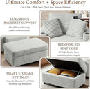 Accent Chair with Storage Ottoman Upholstered Living Room Chairs for Reading Chair with Chaise Lounge Chairs Indoor, Comfortable Armchair for Bedroom by CozyNest Decor