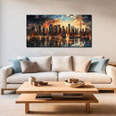 New York Skyline Wall Art for Living Room Modern Canvas Wall Art for Bedroom Above Bed Large Art Work for Office Walls 24 x 48 Inch by CozyNest Decor