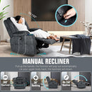 Retro Rocking Recliner Chair, Massage Rocker Recliner Chair with Vibration Massage and Heat, USB and Type-C Ports,360° Swivel Chairs,Living Room, Bedroom, Nursery, RV, Dark Grey by TinyTreasures Baby Boutique
