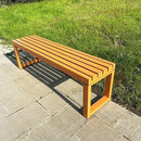 Weatherproof Metal Dining Bench, Outdoor Bench Backless Patio Bench 2-Person Farmhouse Bench Garden Bench for Kitchen, Living Room, Entryway(Orange,5.9ft) by GreenHaven Gardens