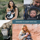 Baby Carrier and 40L Diaper Bag – Hip Healthy Certified Baby Carrier for Newborn to Toddler, Great for Hiking and Everyday Use - Lightweight, Machine Washable, TSA-Ready by TinyTreasures Baby Boutique