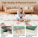 Foldable Baby Play Mat for Floor, PIGLOG 79x71 Extra Large Crawiling Play Mat for Babies, Waterproof & Portable Tummy Time and Non-Toxic Soft Foam Playmat for Infants, Toddlers by TinyTreasures Baby Boutique