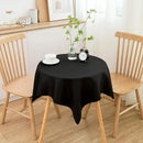 sancua Small Square Tablecloth 36 x 36 Inch Black, Stain and Wrinkle Resistant Washable Polyester Table Cloth for Dining Buffet Party Decorative Fabric Table Cover for Nightstand End Bedside Tables by CozyNest Decor