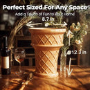 Fun & Unique Giant Ice Cream Cone Planter & Vase Quirky Large Ceramic 12” Tall Indoor Outdoor Vase for Plant Lovers – Perfect for Multiple Plants or Statement Garden Art by GreenHaven Gardens