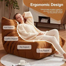 Bean Bag Chairs for Adults Giant Bean Bag Chair Memory Foam BeanBag Chair Big Bean Bag Sofa with Filler Faux Fur Fireside Beanbags Lazy Sofa for Living Room Bedroom Dorm Office (Brown Teddy) by CozyNest Decor