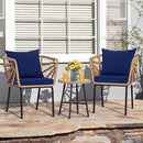 Outdoor Chair Cushions, Waterproof Outdoor Cushions for Patio Furniture w/Fade-Resistant, Removable & Machine-Washable Covers, 19x19 Inch, Ideal for Seat in Gardens/Porch – Set of 2, Navy Blue by GreenHaven Gardens