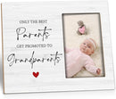 Grandparents Picture Frame Gifts - First Time Grandparents Gifts, Grandparents Baby Announcement Frame, Promoted to Grandparents Wooden Picture Frame for Tabletop or Wall Hanging 4x6 Photo by TinyTreasures Baby Boutique