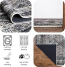 Keen Home Design 2x7 Rug - Machine Washable Runner Rug with Non-Slip Backing, Ideal for Hallway, Entryway, Kitchen, Laundry Room - Vintage, Easy Clean, Durable, Low Pile Rug - (2'6" x 7') by CozyNest Decor