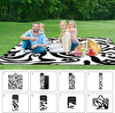Picnic Blankets Waterproof Foldable, Extra Large 79"x79" Beach Blanket Waterproof Sandproof, 3-Layer Polyester Portable Outdoor Picnic Mat Essentials for Park, Camping Travel, Grass Lawn-Spiral Design by TinyTreasures Baby Boutique
