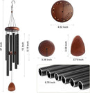 Wind Chimes for Outside, 37 inch Large Metal Wind Chimes Outdoor (3) by CozyNest Decor