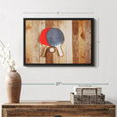 ElephantStock Ping Pong Wall Art - Horizontal Framed Canvas - 1-Piece Living Room Wall Decor - Photography Canvas Print - Brown and Red Decor for Wall - 19" X 13" by CozyNest Decor