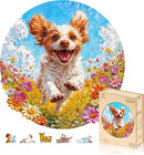 Jigfoxy Wooden Puzzles for Adults, Running Puppy Wood Puzzles Adult, Unique Animal Shape Wooden Jigsaw Puzzles for Adults, Birthday Gifts for Puzzle Lovers, Family, Friend (S-8 * 8.3in-108pcs) by TinyTreasures Baby Boutique