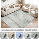 Area Rugs 8x10 Living Room Rugs: Large Modern Abstract Washable Rug with Non-Slip Backing, Thin Carpet for Dining Room Table Bedroom Nursery Indoor Home Office-Gray by TinyTreasures Baby Boutique