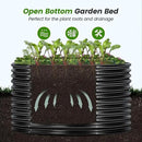 Land Guard 4×4×3ft Galvanized Raised Garden Bed Kit, Round Galvanized Planter Raised Garden Boxes Outdoor, Large Metal Raised Garden Beds for Vegetables, Grey by GreenHaven Gardens