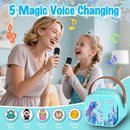 Mini Karaoke Machine for Kids Frozen Toys for Girl Princess Toys 3 4 5 6 7 8 9 10 Year Old Girl Birthday Gifts Kids Toys Toddler Wireless Microphones by TinyTreasures Baby Boutique