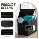 JUMMICO 83 Gallon Outdoor Deck Box Large Resin Storage Box for Patio Furniture Cushions and Garden Tools (Black) by CozyNest Decor