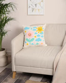 katre home madame & textile Throw Pillow Cover – Sun & Cloud Punch Needle Cushion 18x18 inch – Handmade Embroidered Boho Cotton Pillow for Couch, Bed or Nursery Room Decor by CozyNest Decor