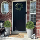 27“ Realistic Artificial Boxwood Topiary Trees Set of 2, Faux Boxwood Plants Outdoor UV-Resistant, No Maintenance Curb Appeal Fake Evergreen Bushes & Shrubs for Front Porch Outside Planter Decor by GreenHaven Gardens