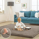 Baby Play Mat for Floor Tummy Time Nursery Rug Muscle Area Rug Playroom Rug Tatami 50 * 50" Memory Foam 1.3" Thick Crawling Mat For Babies,Toddlers, Infants, Kids,Floor Mat(Brown) by CozyNest Decor