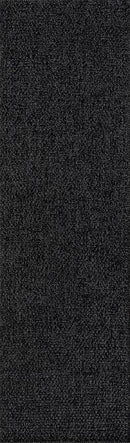 CAMILSON Indoor and Outdoor Runner Rug Dark Gray Black Solid Boho Woven Design Easy-Cleaning Non Shedding Farmhouse Living Room Bedroom Garden Patio and Kitchen Washable Outside Carpet Alfombras (2x7) by CozyNest Decor