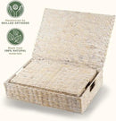 Set of 2 Decorative Storage Boxes With Lids for Home Decor, Shelves by CozyNest Decor