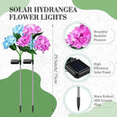 Treela 4 Pack Solar Lights Flowers Outdoor Waterproof Hydrangea Garden Stake Lights Realistic LED Flowers Powered Decorative Ground Solar Flower for Lawn Yard Backyard Decoration Gift(Blue, Purple) by GreenHaven Gardens