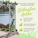 Dura-Trel Outdoor Garden Arch, Wellington Arbor Trellis for Climbing Plants, 72" x 85" by GreenHaven Gardens