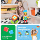 PicassoTiles 60pc Magnetic Puzzle Cube Building Set 1 Inch 3D Blocks STEM Construction Toy for Toddlers Kids Boys Girls Age 3+ Montessori Learning Travel Sensory Gift with Educational Idea Book PMC60 by TinyTreasures Baby Boutique