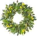 24 Inch Eucalyptus Greenery Wreaths for Front Door, Large Artificial Outdoor Spring Summer Wreath for Porch, Window, Farmhouse, Home Decor - All Seasons by CozyNest Decor