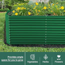 Land Guard 6x3x3ft Rectangular Galvanized Raised Garden Beds, Large-Capacity Metal Planter Box Outdoor, Durable Deep Raised Garden Bed 3ft Tall, Raised Beds for Gardening Vegetables, Forest Green by CozyNest Decor