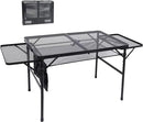 Nice C Folding Grill Table, Camping Table, Tailgate Tables, Grill Tables, Outdoor, Metal Folding Adjustable Height&Width, Mesh Net, Carry Handle by GreenHaven Gardens