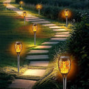 8 Pack Led Solar Torch Light with Flickering Flame Outdoor Waterproof Solar Flame Torch Garden Lights for Outside Yard Pathway Decoration by GreenHaven Gardens