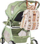 Wrangler Aztec Backpack Organized Daypack Travel Baby Bag with Stroller Strap and Side Bottle Pockets by TinyTreasures Baby Boutique