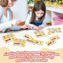 Money Activity Set for Kids for Learning, Pretend Play, Math Manipulatives,Teaching,Counting,Learning & Education Toys for Kindergartner Classroom & Homeschool,Math Games for Toddler, Teacher by TinyTreasures Baby Boutique