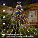 Christmas Decoration Lights, Outdoor Christmas String Lights 320 LED 11.5 Ft Waterfall Tree Lights with Big Star Topper 8 Light Modes for Christmas New Year Holiday Garden Yard Indoor Outdoor Decor by GreenHaven Gardens