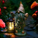 Gnomes Garden Statue Outdoor Décor with Solar Lights Lantern,Gnome Solar Light Figurines Outside Decorations for Yard，Lawn Patio, Balcony, Unique Housewarming Gifts by CozyNest Decor