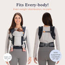 Beco Gemini Baby Carrier from Newborn to Toddler - Certified Ergonomic Newborn Baby Carrier for Infants and Children of 7-35 lbs - M Shape, Adjustable Seat, Breathable 3D Mesh (Cool Navy) by TinyTreasures Baby Boutique