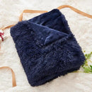 GONAAP Fuzzy Faux Fur Throw Blanket Dark Navy Super Soft Cozy Plush Fuzzy Shaggy Blanket for Couch Sofa Bed (Dark Navy, Throw(50"x60")) by CozyNest Decor