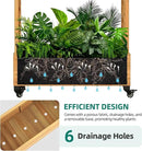 YITAHOME Raised Garden Bed with Trellis and Lockable Wheels, Wood Free-Standing Trellis Planter Box with Hanging Roof for Climbing Plants Flowers in Garden, Patio, Backyard, Balcony, Natural by GreenHaven Gardens