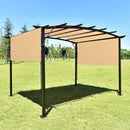 Eden's Decor Straight Flat-Edged Sun Shade Sail Rectangular 17' x 18' Beige UV-Blocking Outdoor Canopy Fabric Cloth Awning for Pergola Patio Garden Backyard Custom Size by GreenHaven Gardens