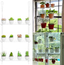 3-Tier Clear Hanging Window Plant Shelves 16In, Height Adjustable Acrylic , Indoor Windows Wall Hanging Plant Stand Flower Display, Flower Pot Organizer Storage for Grow Herbs, Microgreens, Succulents by GreenHaven Gardens