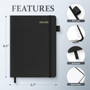 2025-2026 Planner for Women, Lather Weekly & Monthly Organizer, July 2025-June 2026, Hardcover with Gold Foil, Tabs, and Inspirational Pages - Ideal for Professionals, Black by TinyTreasures Baby Boutique