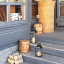 Lanterns Decorative Outdoor Indoor, Black Metal Outdoor Lanterns, 17'' 13'' Set of 2 Modern Farmhouse Candle Lantern Halloween Lanterns Centerpieces for Home, Wedding, Patio, Porch, Mantel by CozyNest Decor