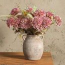 Ceramic Flower Vase 7.6 inch Farmhouse Rustic Vase Decorative Pottery Terracotta Vases for Home Decor Table Mantle Fireplace Living Room Bathroom Wedding Centerpiece (Whitewashed) by GreenHaven Gardens