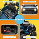 ENYOPRO Licensed Ford Bronco Raptor Electric Ride On Jeep for Kids, 12V Remote Control Ride On Car for Toddlers, Electric Vehicle w/Shock Absorbers, Soft Start, Bluetooth, LED Lights, 2 Speed (Blue) by TinyTreasures Baby Boutique